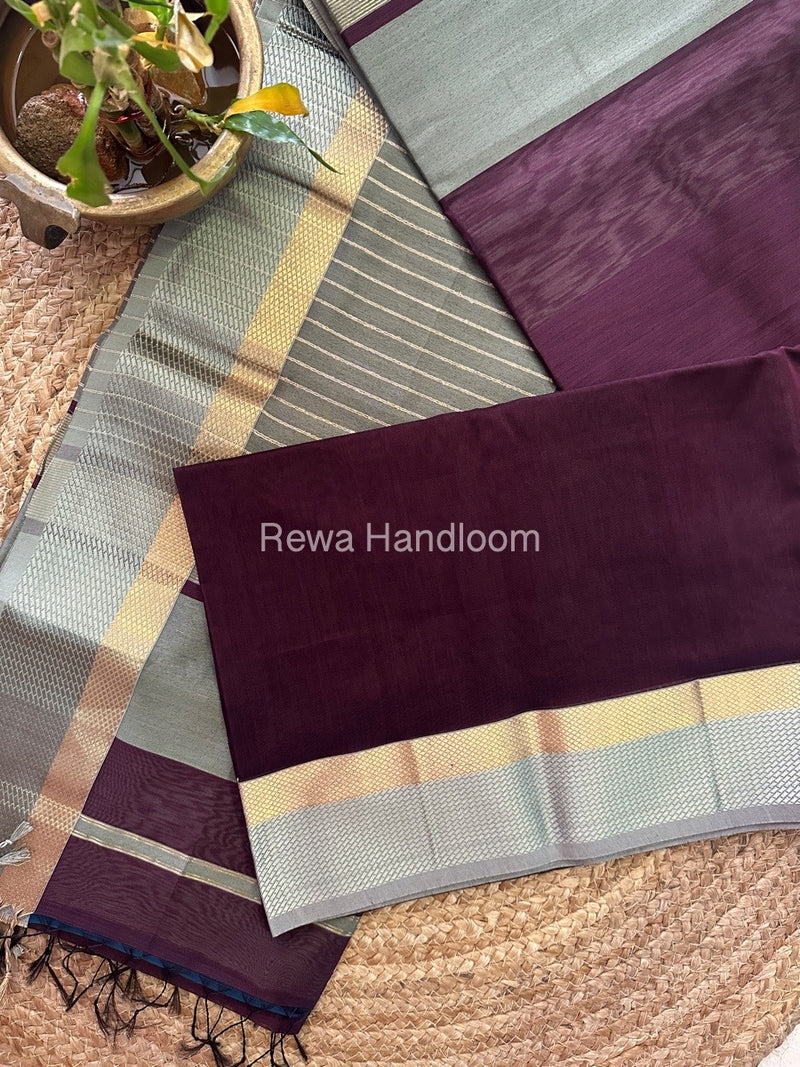 Maheshwari Resham Thread Border Saree