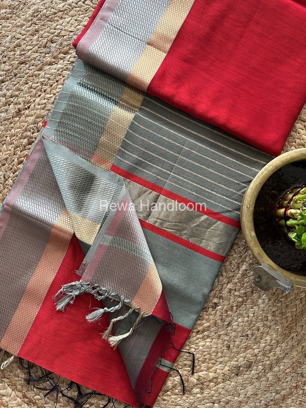 Maheshwari Resham Thread Border Saree