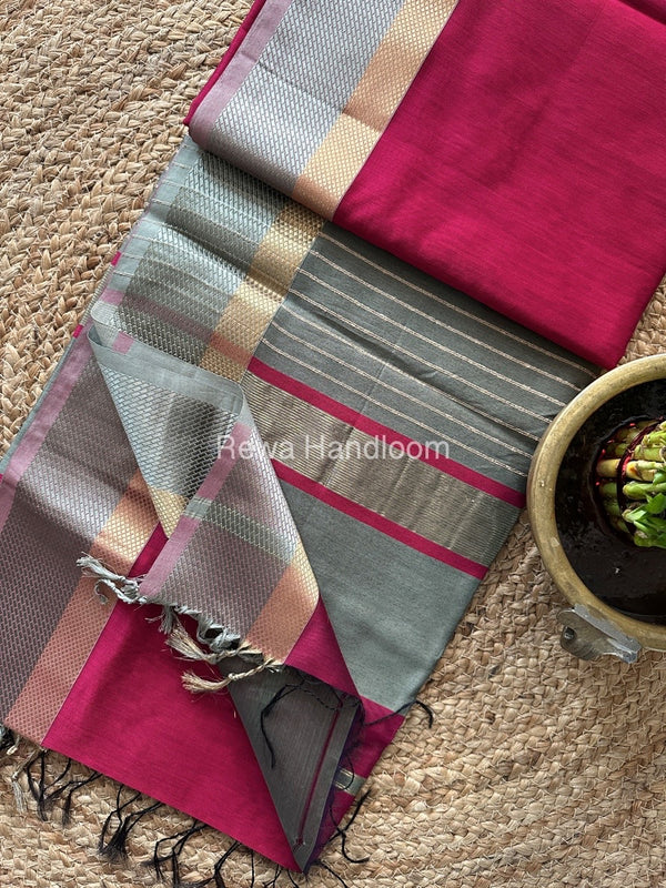 Maheshwari Resham Thread Border Saree