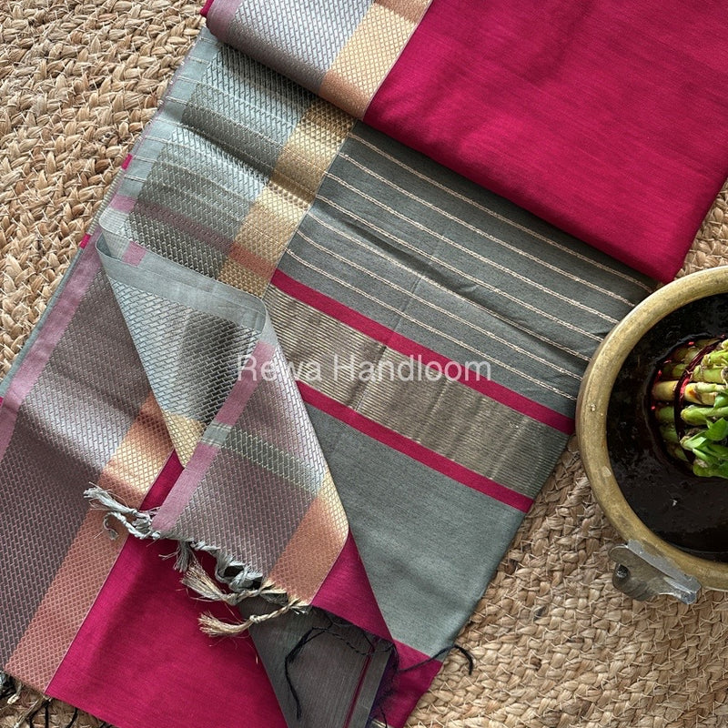 Maheshwari Resham Thread Border Saree