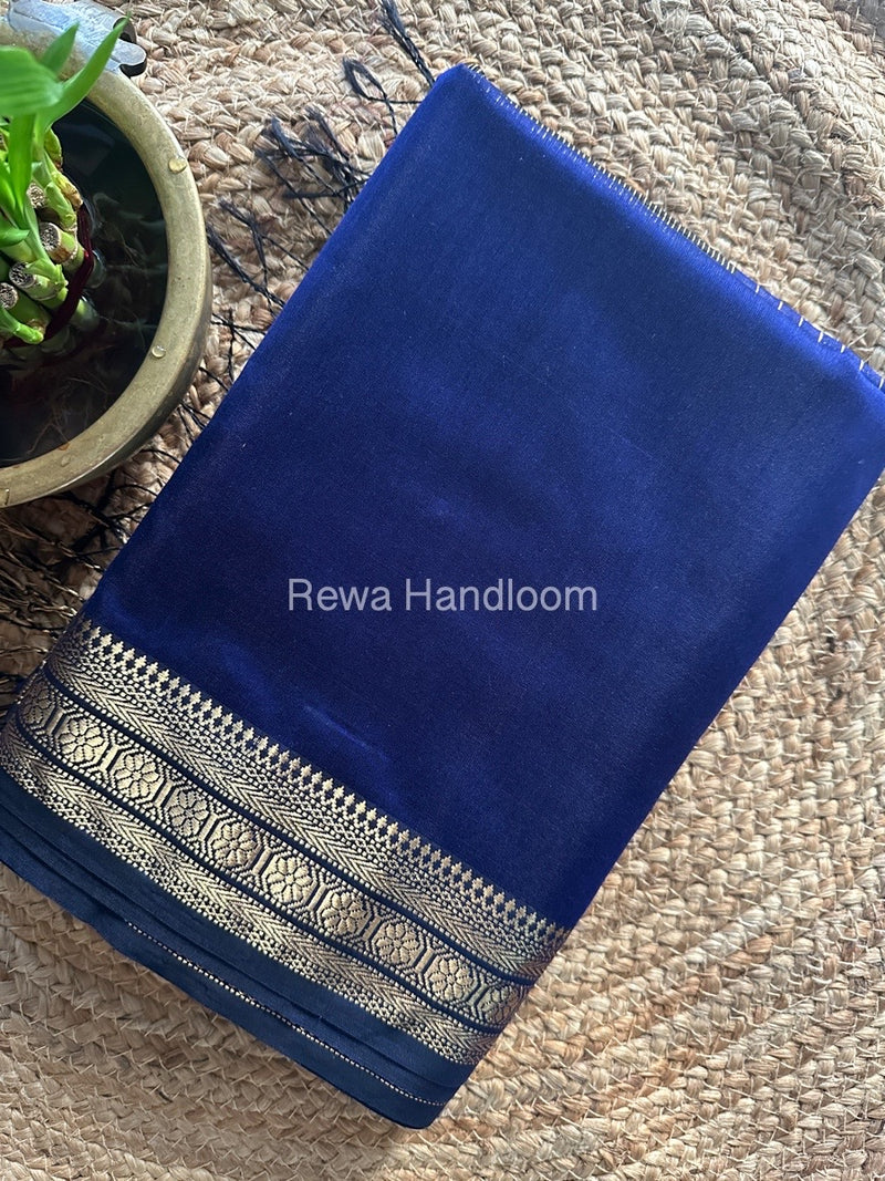 Maheshwari Blue Zari Skirt Saree ZS081