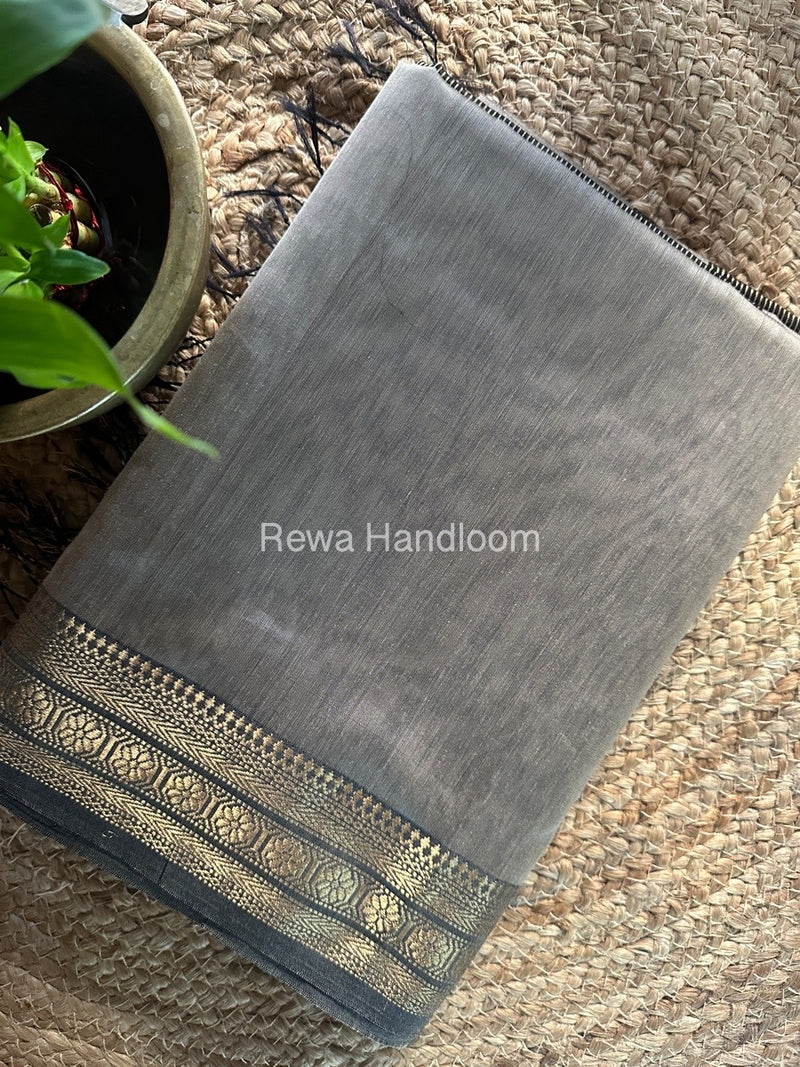 Maheshwari Beige Zari Skirt Saree ZS082