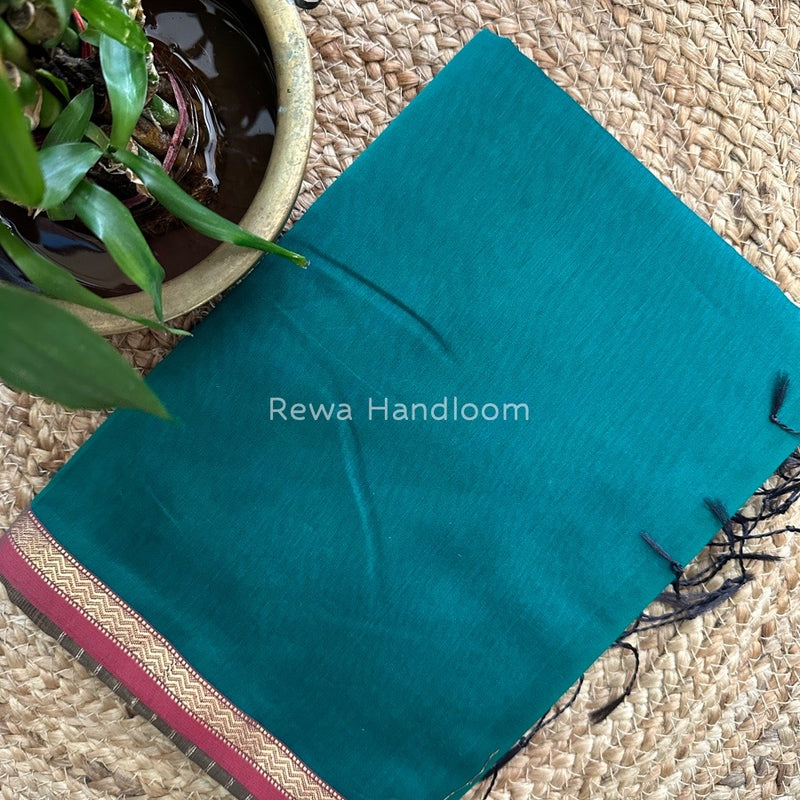 Maheshwari Green Gicha Weaving Saree GPS013