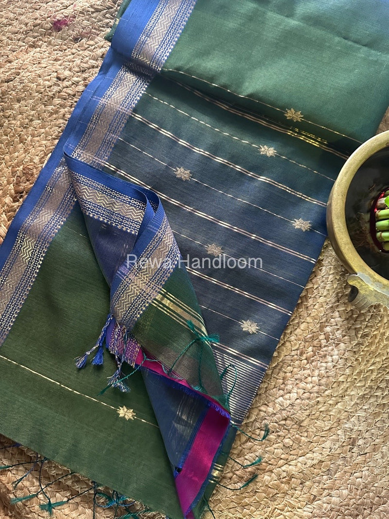  Zari Butti Maheshwari Saree