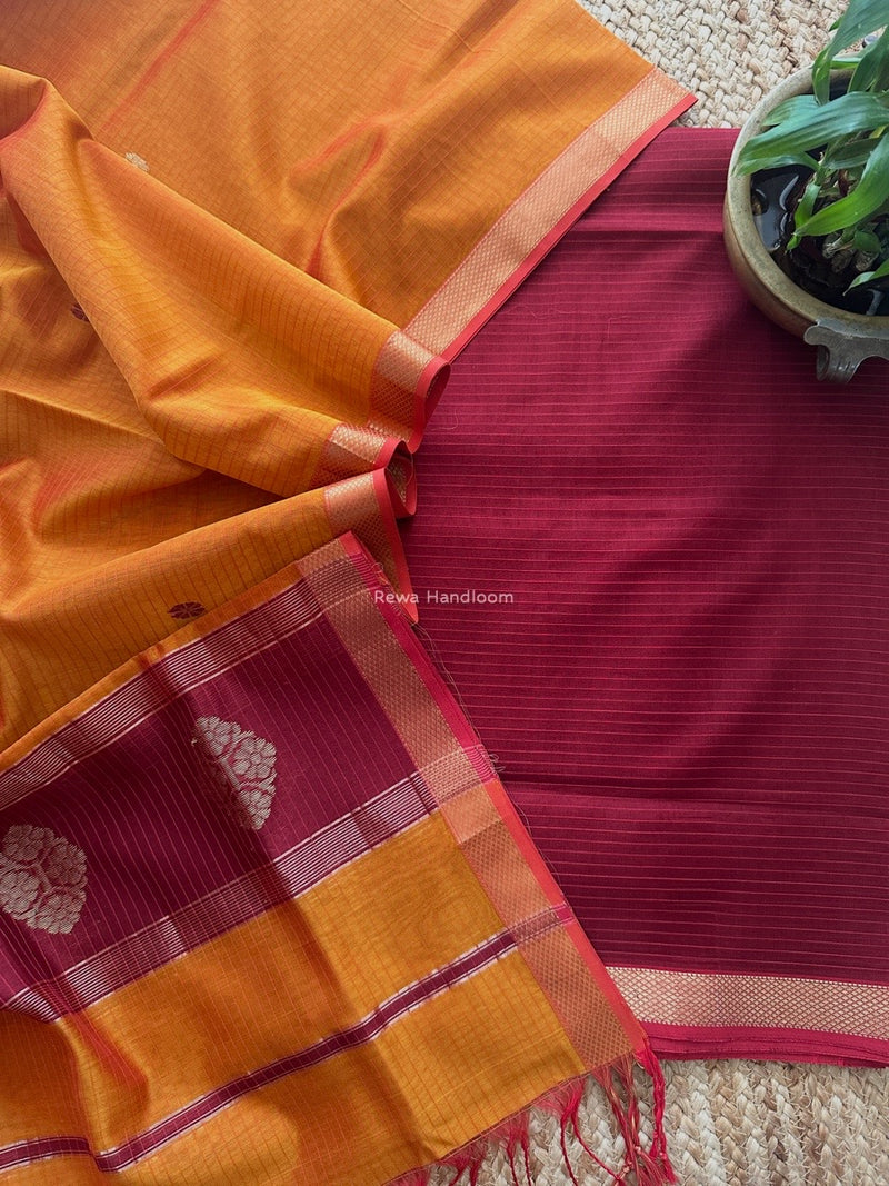 Maheshwari Motifs Top-Dupatta Set