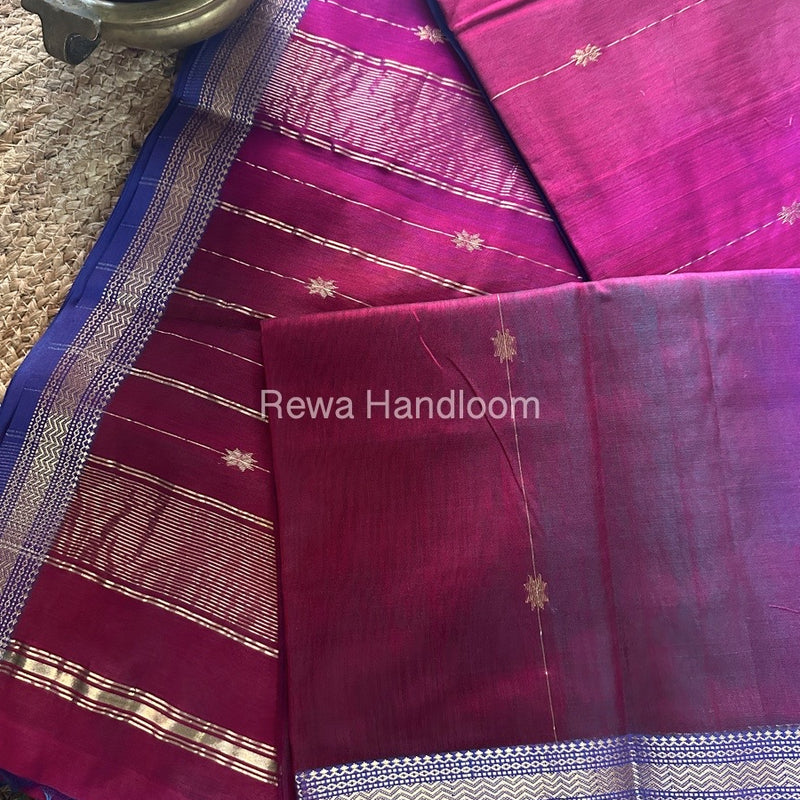  Zari Butti Maheshwari Saree