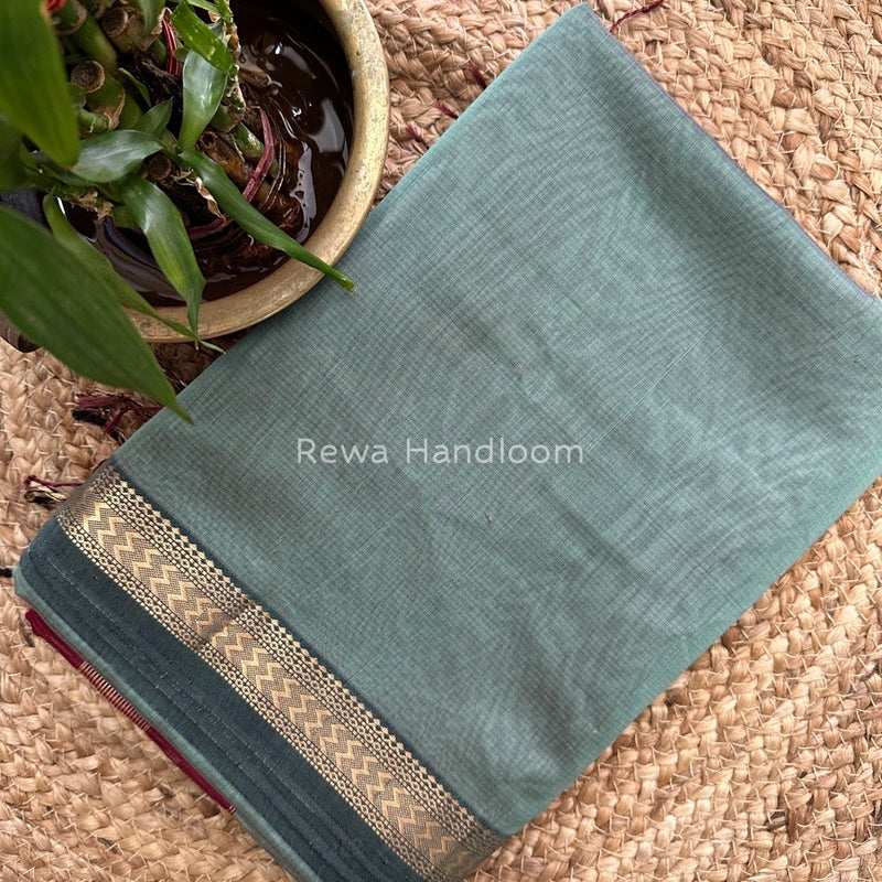 Maheshwari Teal Green Rasta Lehar Saree RL03