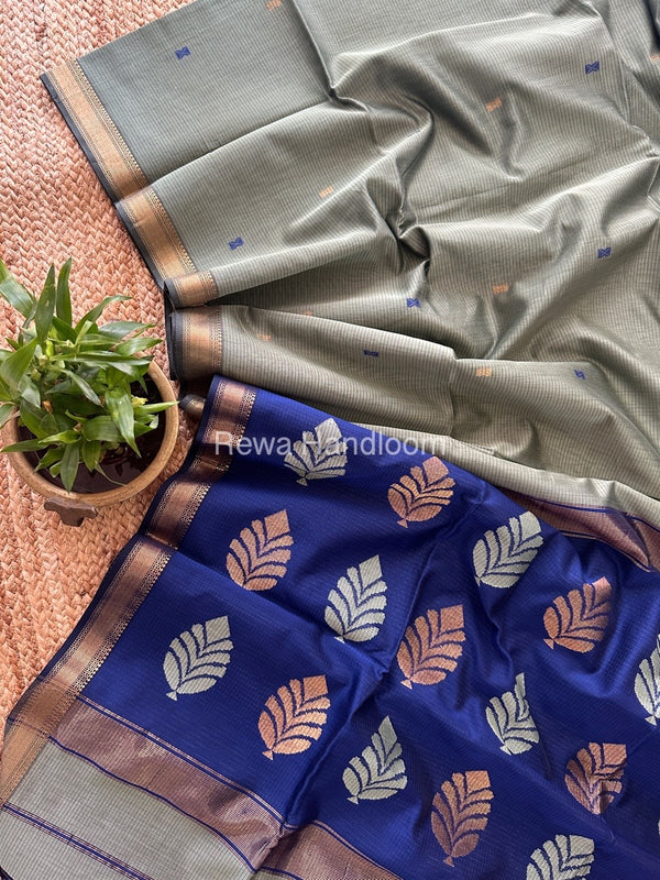  Butta Pallu Zari Border Saree Maheshwari Saree