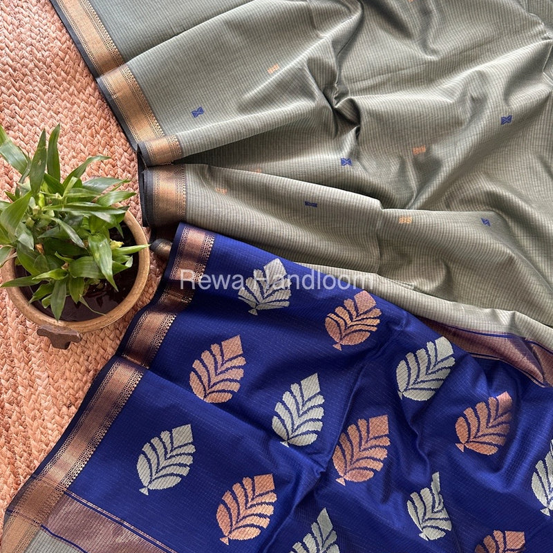  Butta Pallu Zari Border Saree Maheshwari Saree
