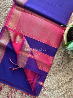 Maheshwar Violet Rewa Lehar Saree ZBS04 