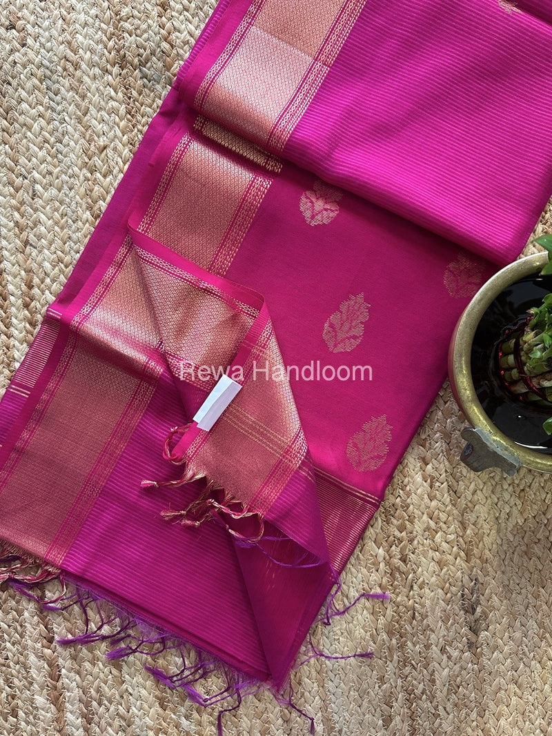 Maheshwari Butta Pallu Silk Saree