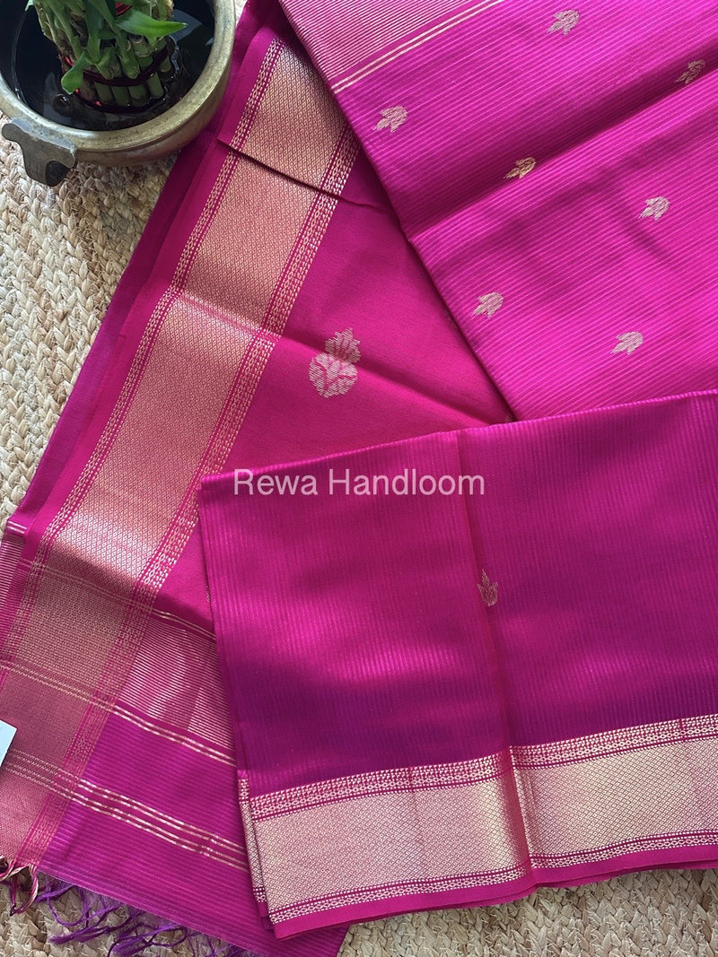 Maheshwari Butta Pallu Silk Saree