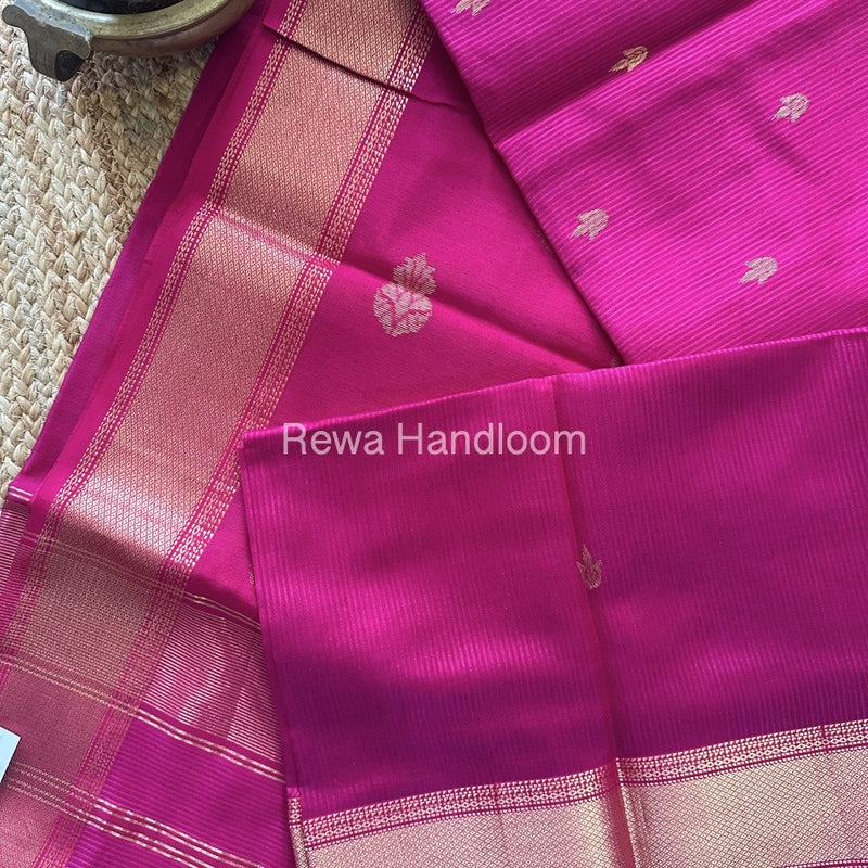 Maheshwari Butta Pallu Silk Saree