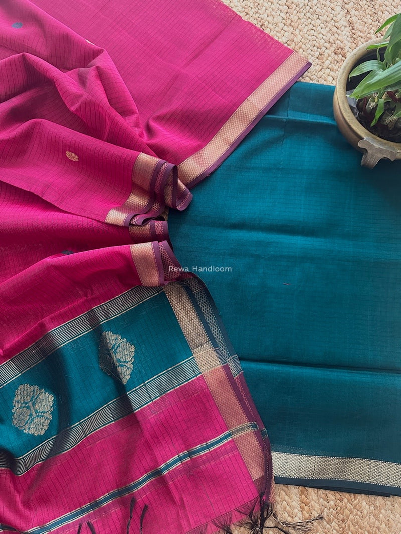 Maheshwari Motifs Top-Dupatta Set