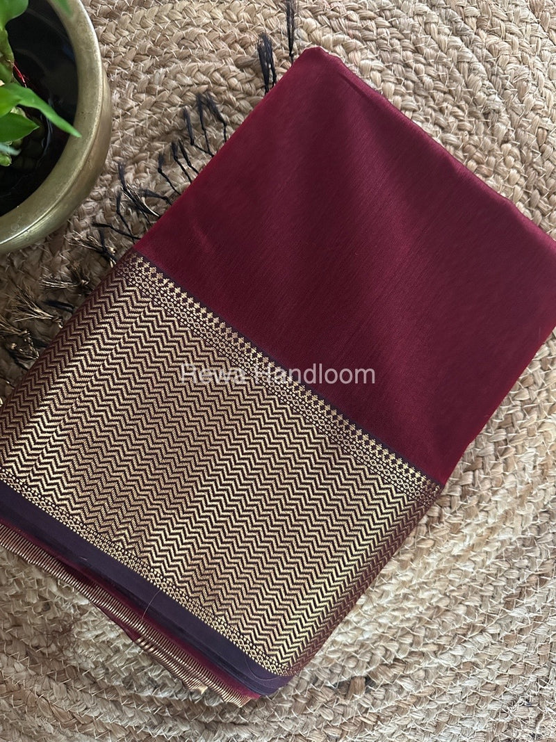 Maheshwari Maroon Zari Skirt Saree ZS087