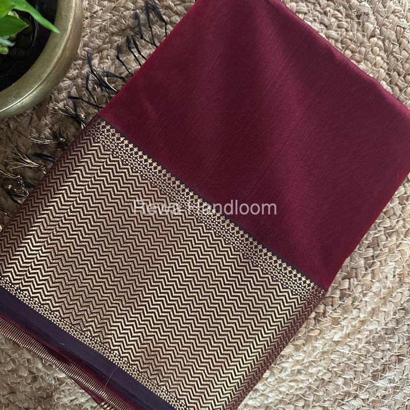 Maheshwari Maroon Zari Skirt Saree ZS087
