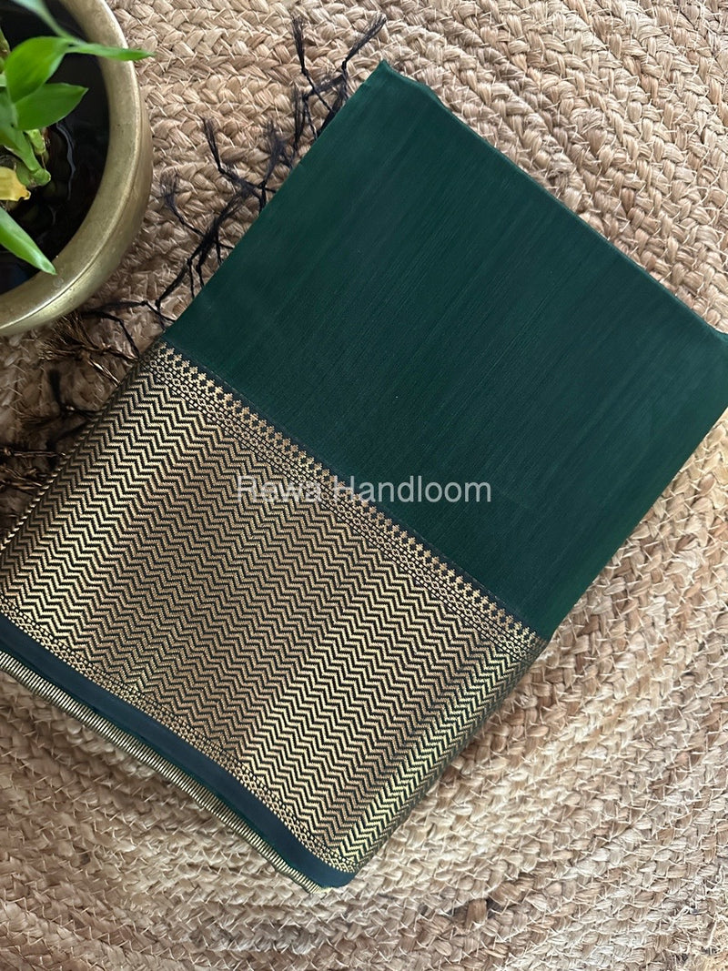 Maheshwari Green Zari Skirt Saree ZS085