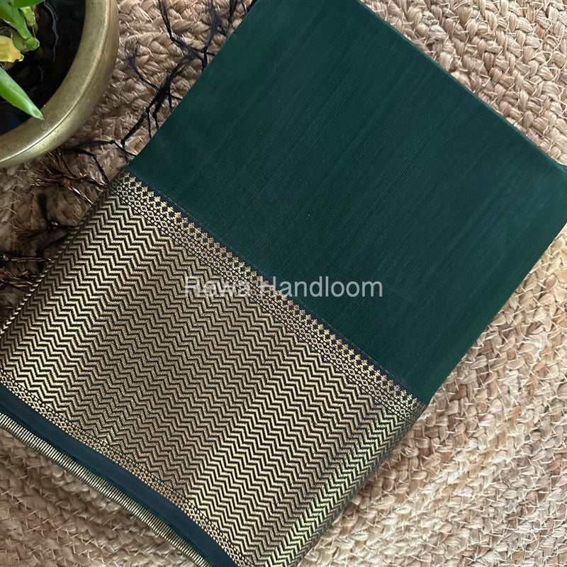 Maheshwari Green Zari Skirt Saree ZS085
