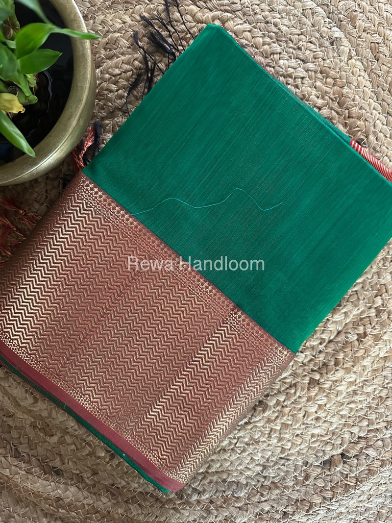 Maheshwari Green Zari Skirt Saree ZS088