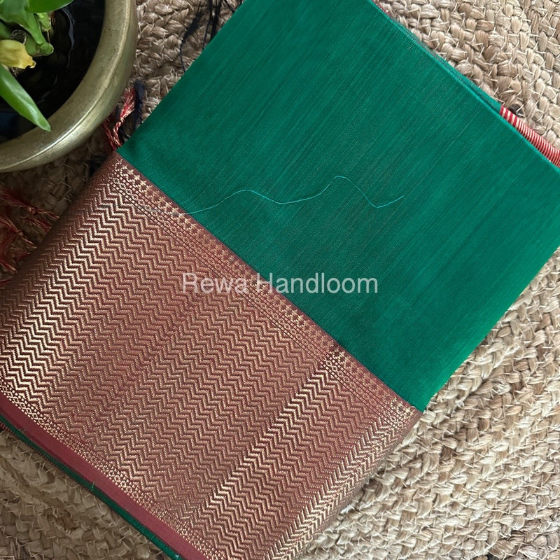Maheshwari Green Zari Skirt Saree ZS088