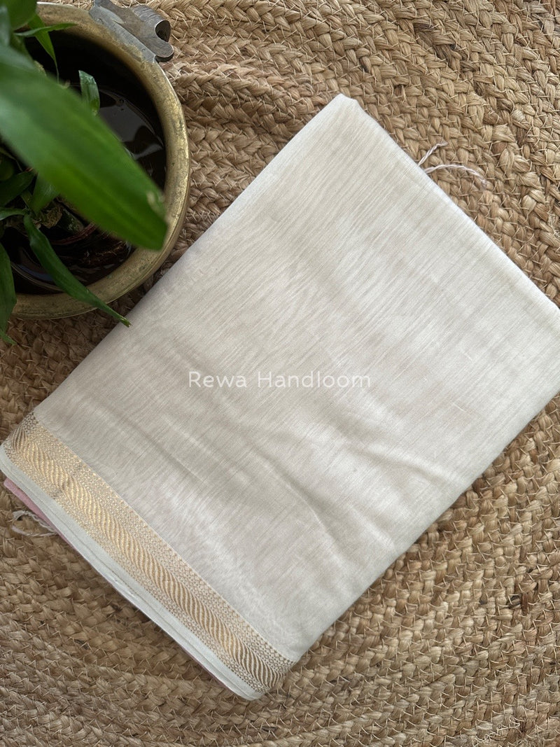 Maheshwari Off White Gicha Weaving Saree GPS09