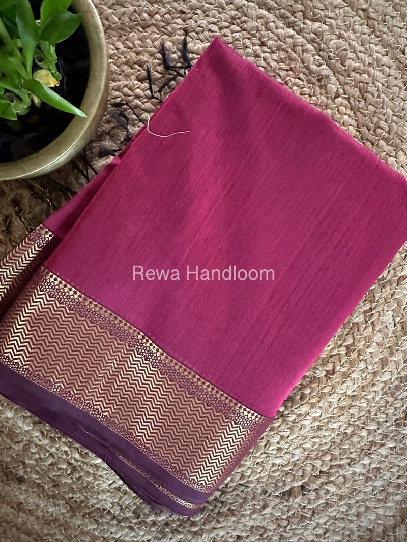 Maheshwari Magenta Zari Skirt Saree ZS089