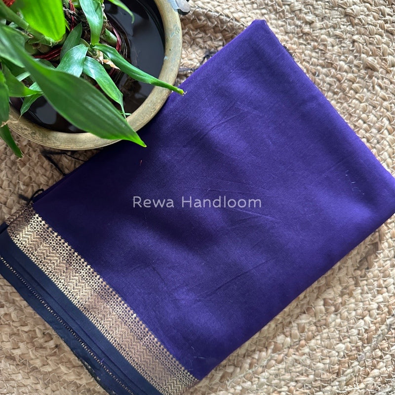 Maheshwari Purple Gicha Weaving Saree GPS02
