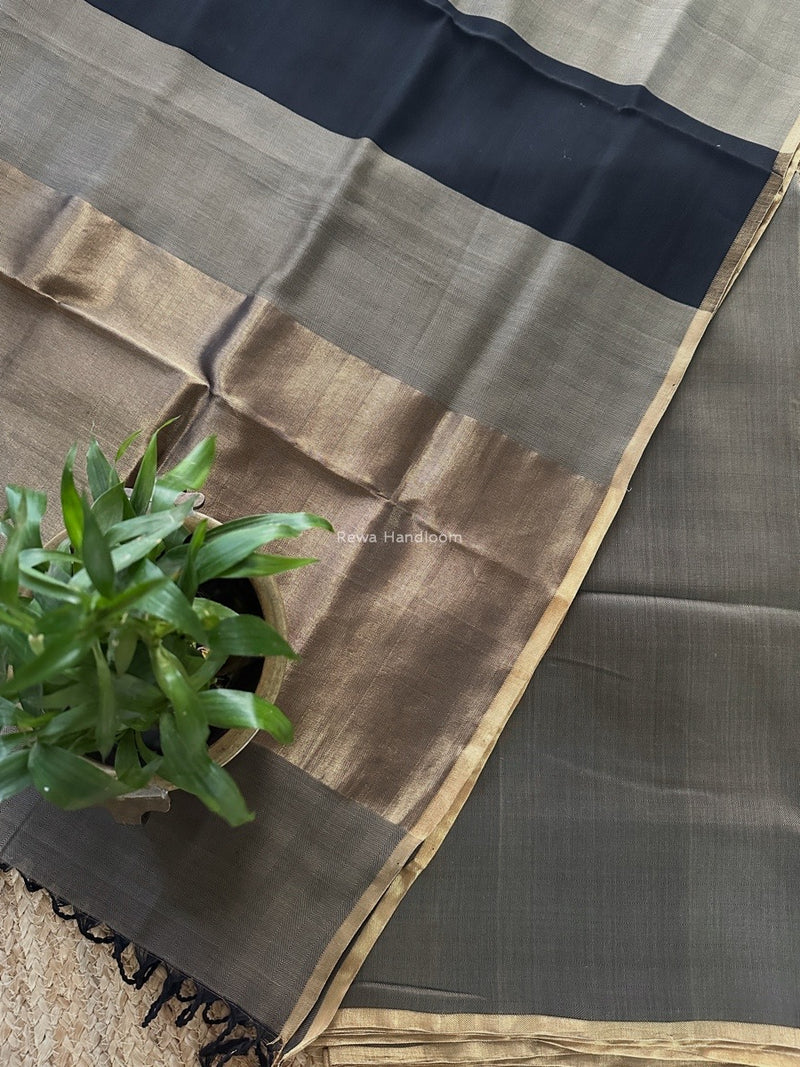 Maheshwari Dark Beige Four Pedal Top-Dupatta FPSS01