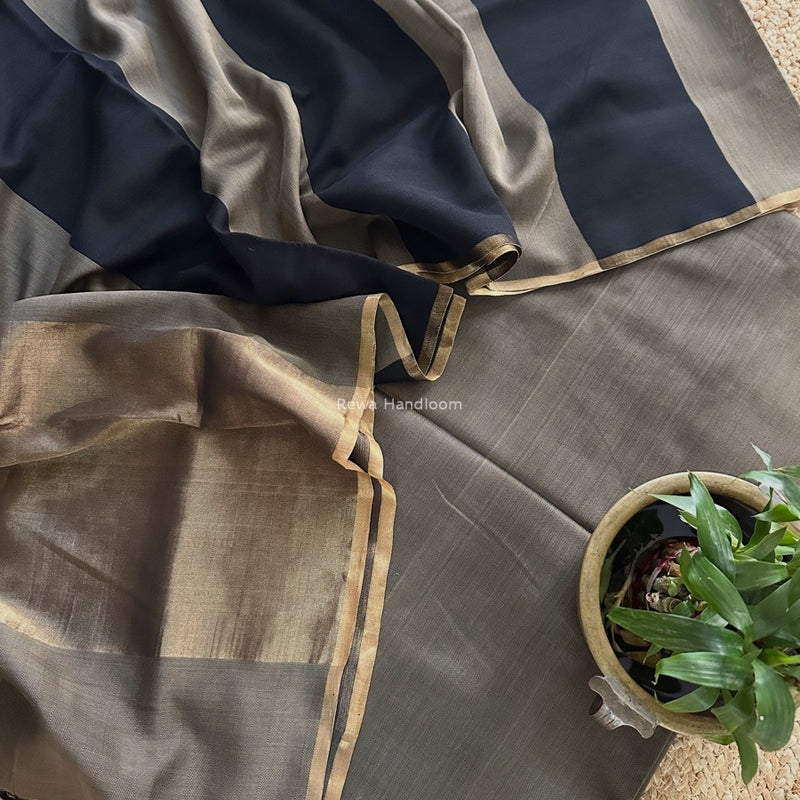 Maheshwari Dark Beige Four Pedal Top-Dupatta FPSS01