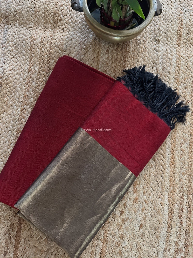 Maheshwari Maroon Four Pedal Top-Dupatta FPSS04