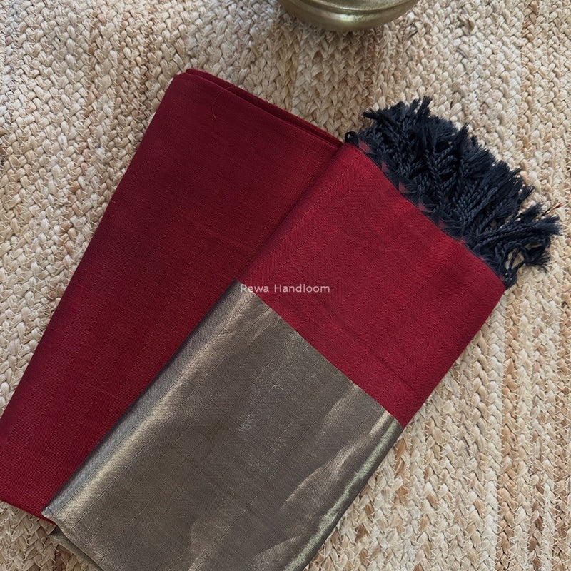 Maheshwari Maroon Four Pedal Top-Dupatta FPSS04