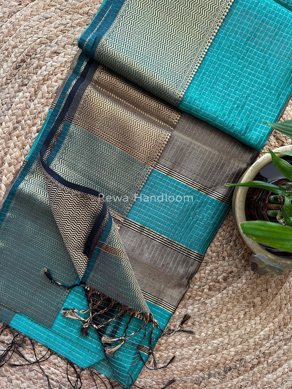 Maheshwari Zari Skirt Checks Saree