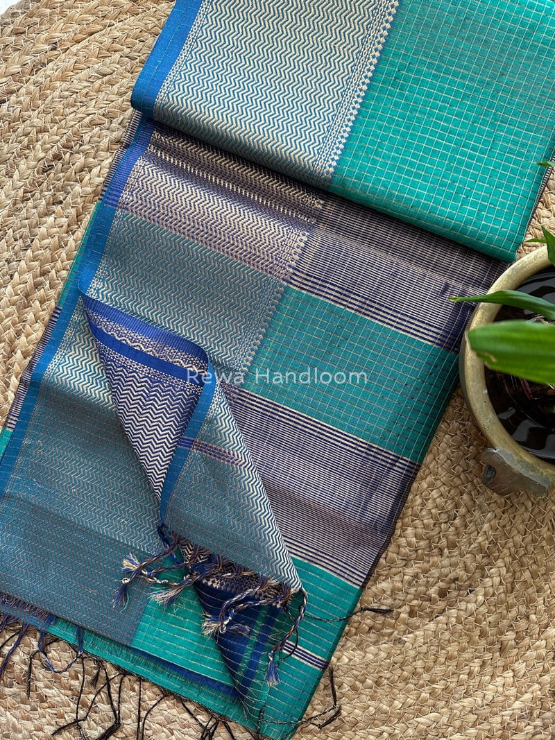 Maheshwari Zari Skirt Checks Saree