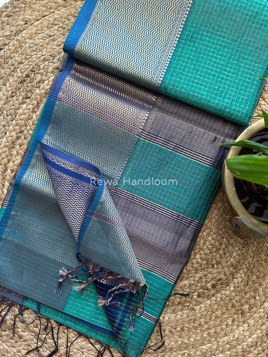 Maheshwari Zari Skirt Checks Saree