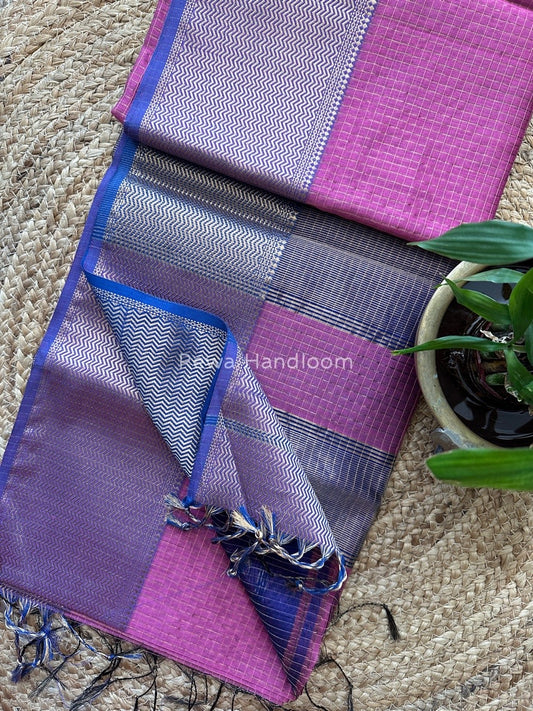 Maheshwari Skirt Checks Saree