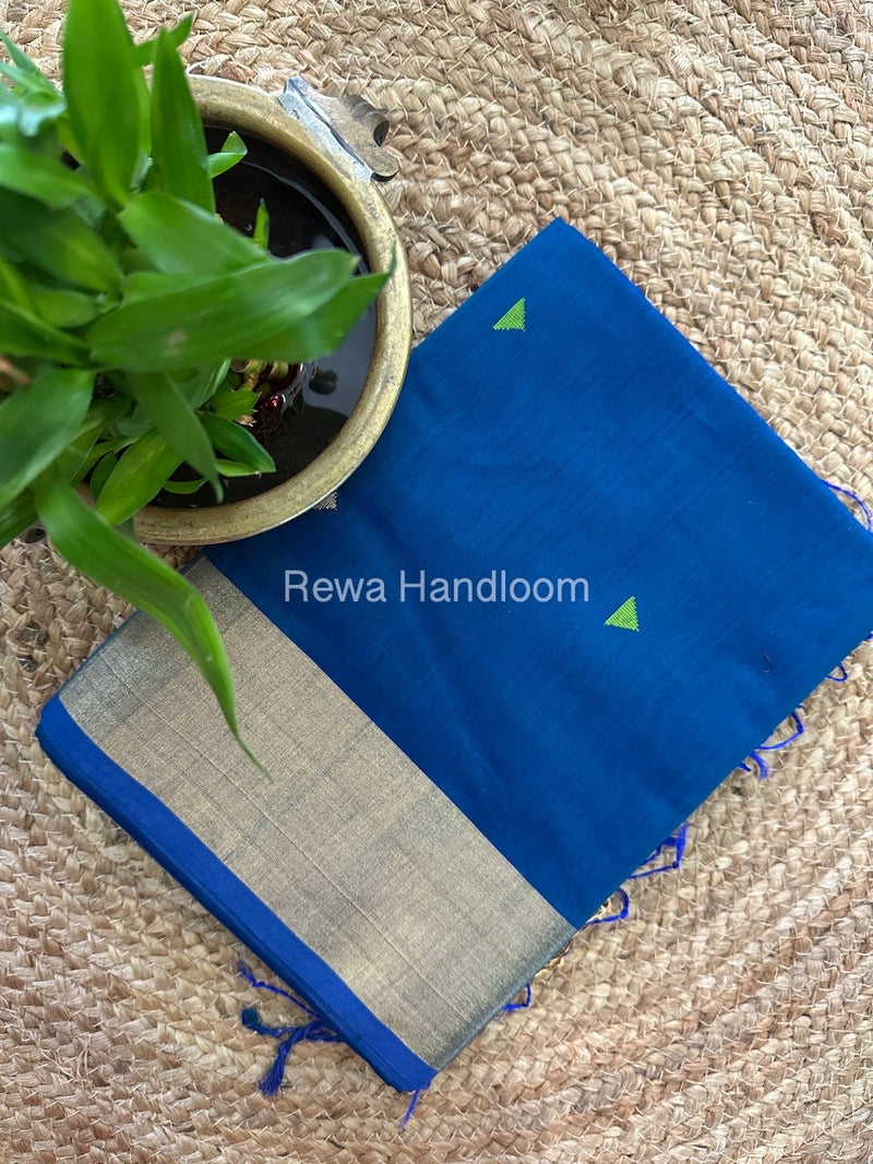 Morpankhi Zari Butti Maheshwari Saree SB0116
