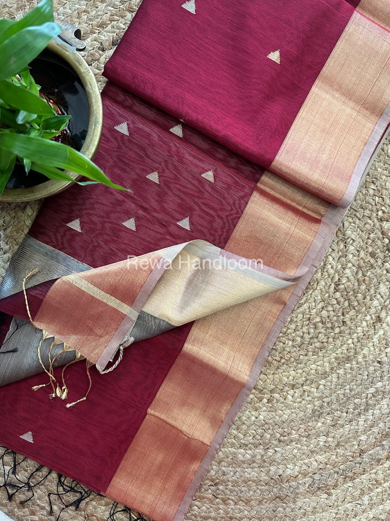 Zari Butti Maheshwari Saree 