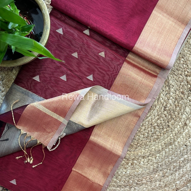 Zari Butti Maheshwari Saree 