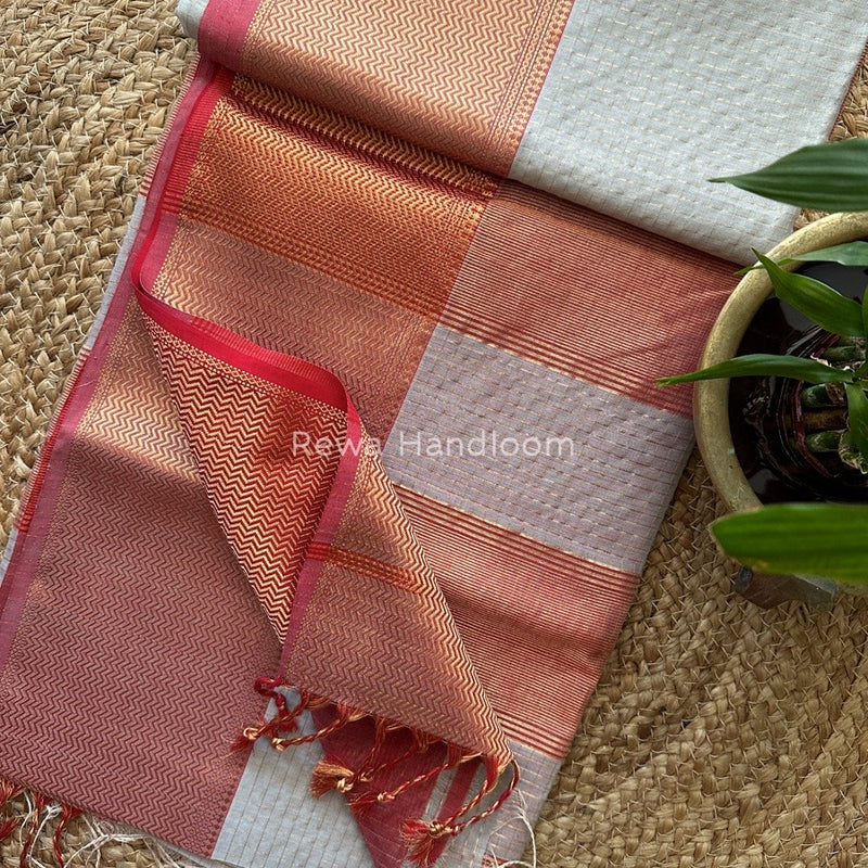 Maheshwari Zari Skirt Checks Saree