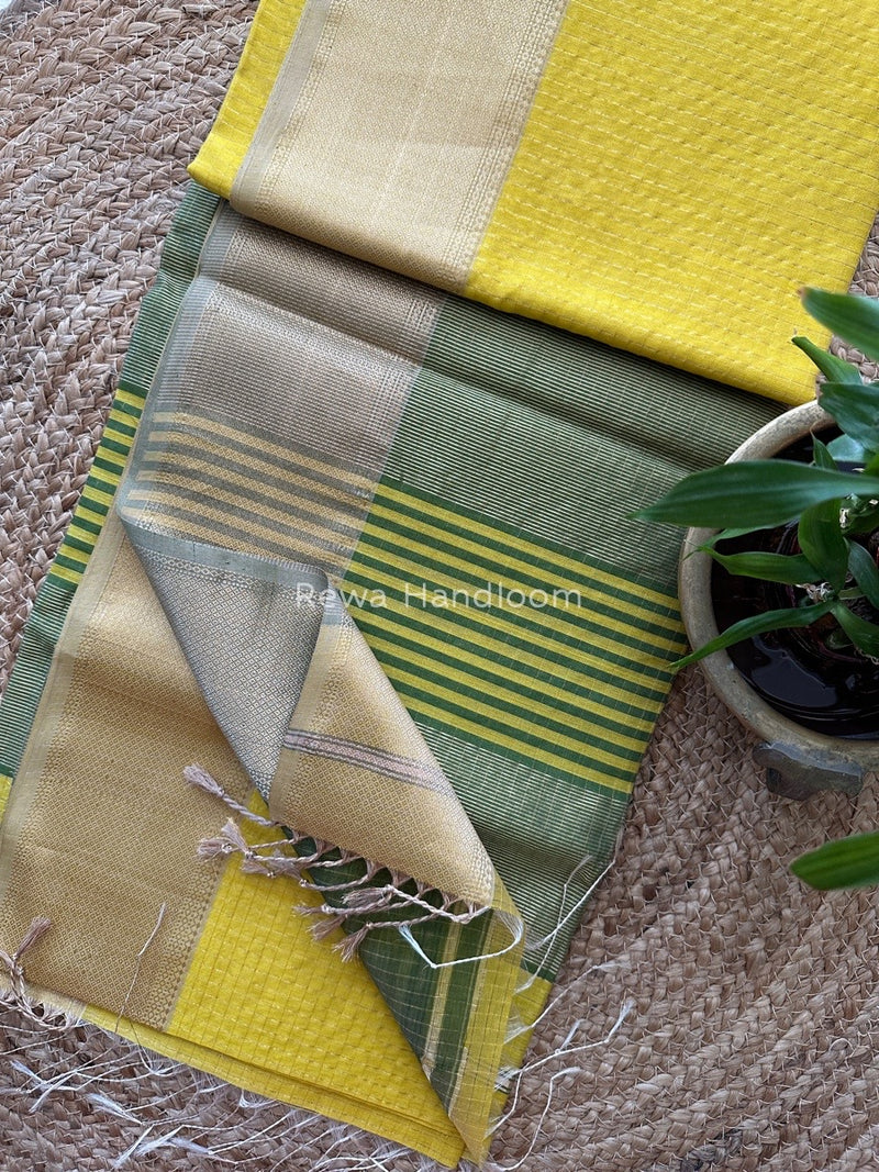 Maheshwari Zari Skirt Checks Saree