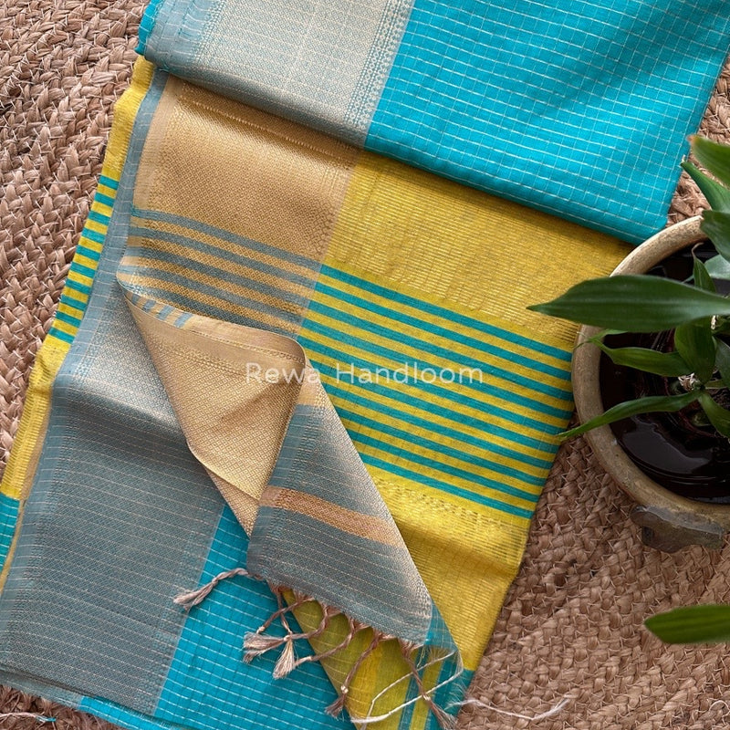 Maheshwari Zari Skirt Checks Saree