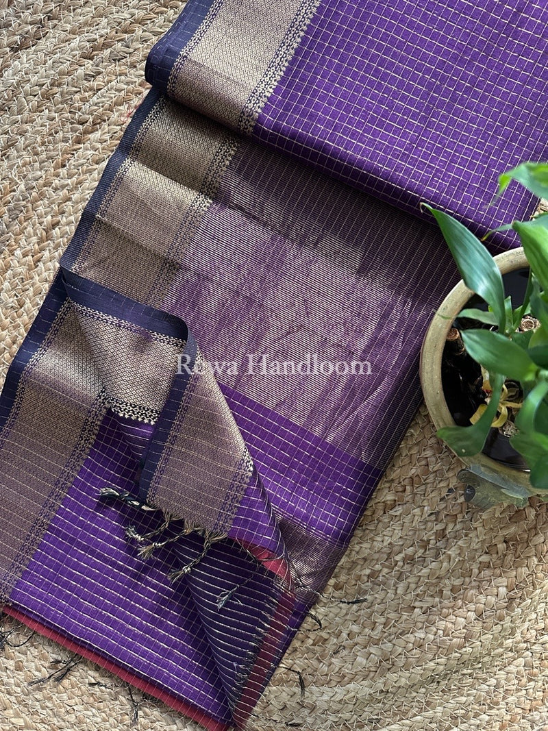 Maheshwari Zari Checks Saree