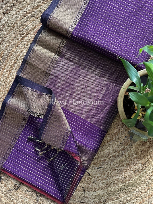 Maheshwari Zari Checks Saree