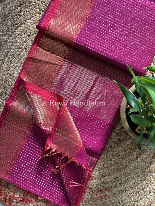 Maheshwari Zari Checks Saree