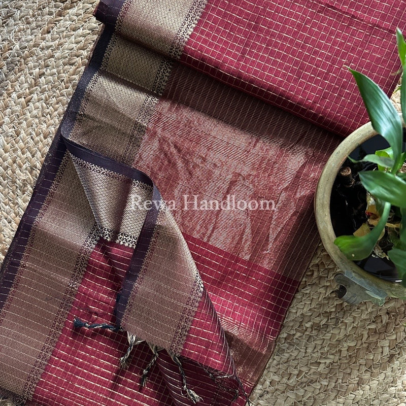 Maheshwari Zari Checks Saree