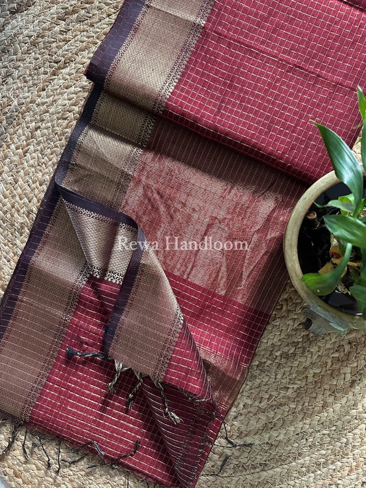 Maheshwari Zari Checks Saree
