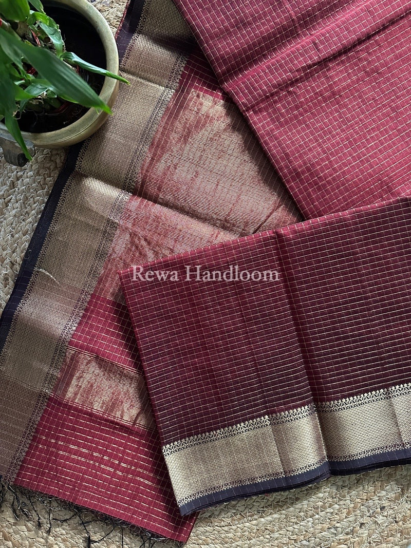  Zari Checks Saree