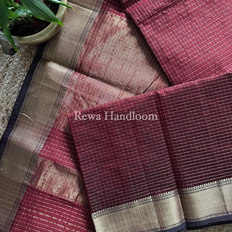 Zari Checks Saree