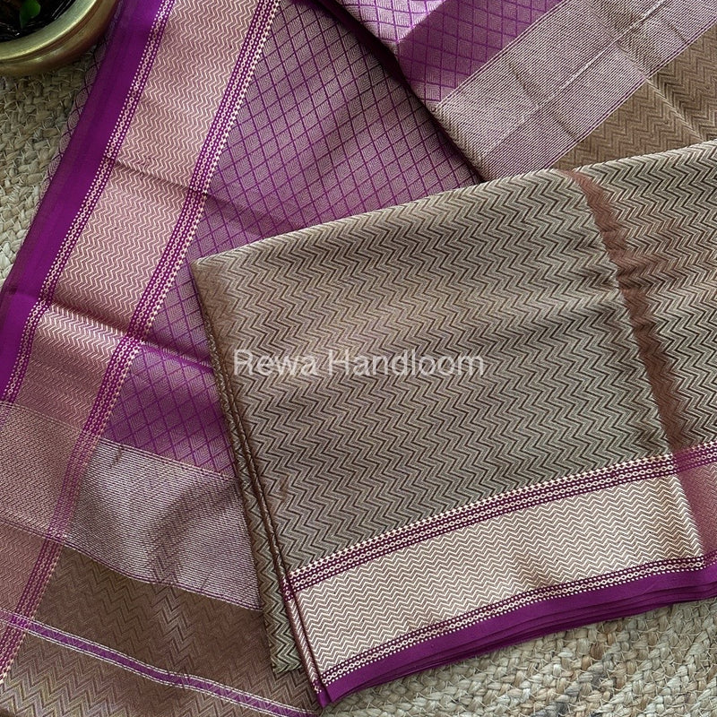 Maheshwari Maroon 4 Pedal Tissue Saree FBS010