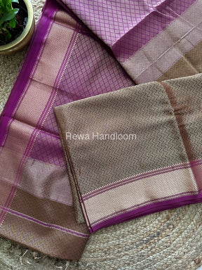 Maheshwari Maroon 4 Pedal Tissue Saree FBS010